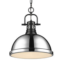  3602-L BLK-CH - Duncan Large Pendant with Chain